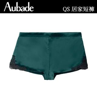 【Aubade】摯愛蠶絲短褲 蕾絲性感睡衣 女睡衣 法國進口居家服鎮(QS-翡翠綠)