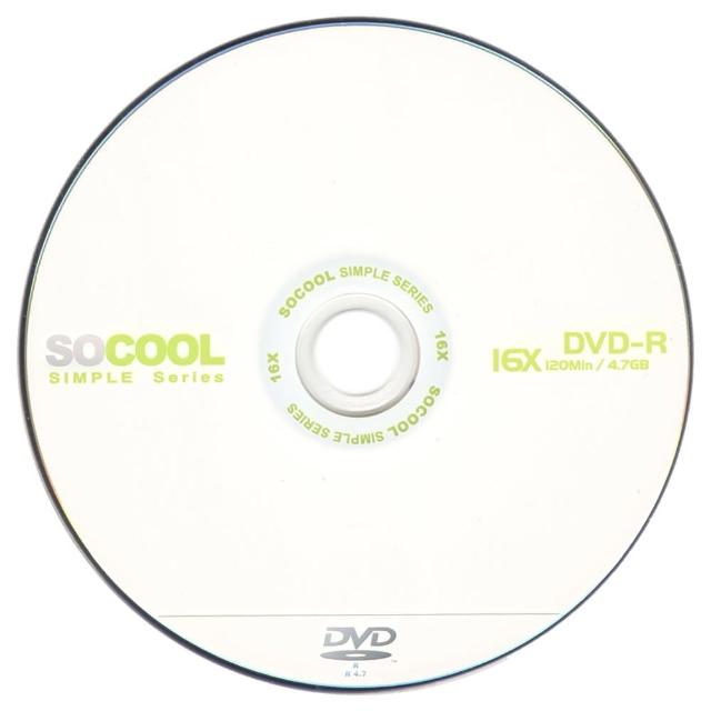 【SOCOOL】DVD-R 16X 4.7G 50片裝 可燒錄空白光碟(國內第一大廠代工製造 A級品)