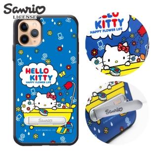 【apbs】三麗鷗 Kitty iPhone 11 Pro Max / 11 Pro / 11 減震立架手機殼(泡澡凱蒂)