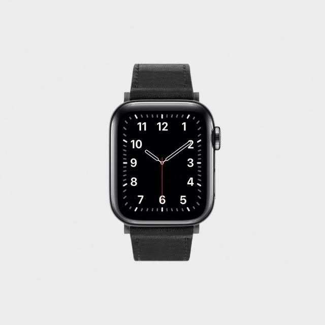 【Aholic】Apple Watch 皮革錶帶 42/44mm - 黑色