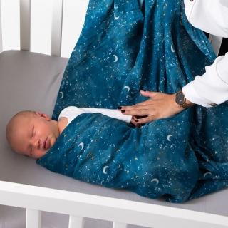 【美國 Malabar baby】有機棉包巾 單入 多款可任選(彌月禮 推車毯 哺乳蓋毯)