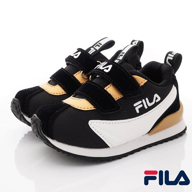 【童鞋520】FILA童鞋-經典慢跑鞋款(7-J851V-011黑-14-22cm)