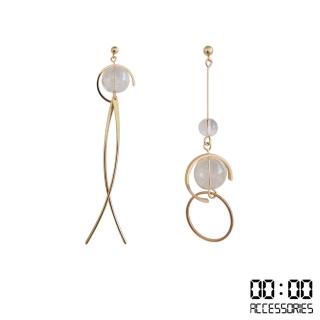 【00:00】韓國設計S925銀針不對稱金屬氣泡造型耳環(S925銀針耳環 不對稱耳環 氣泡耳環)