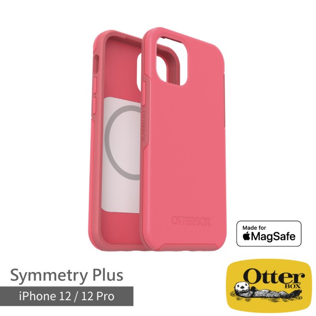 【OtterBox】iPhone 12 / 12 Pro 6.1吋 Symmetry Plus 炫彩幾何保護殼-粉(Made for MagSafe 認證)