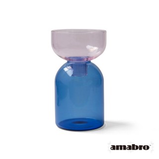 【amabro】TWO TONE 雙色花瓶 圓 粉x藍