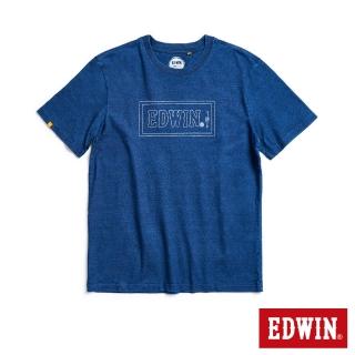 【EDWIN】男裝 INDIOGO 短袖T恤(拔洗藍)