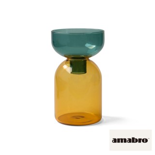 【amabro】TWO TONE 雙色花瓶 圓 綠x