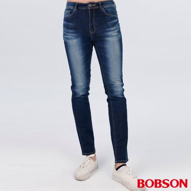 【BOBSON】男款低腰彈性直筒褲(1835-52)