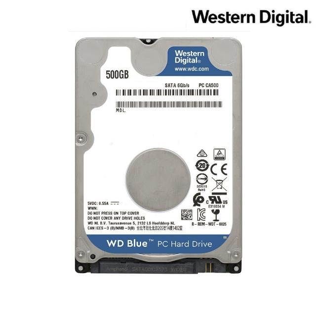 【WD 威騰】藍標 500GB 2.5吋 5400轉 128MB 桌上型內接硬碟(WD5000LPZX)