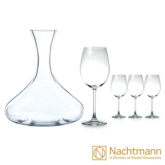 【Nachtmann】維芳迪Vivendi 紅酒醒酒器+紅酒杯4入(酒杯超值5件組)
