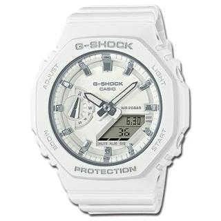 【CASIO 卡西歐】G-SHOCK 雙顯女錶 樹脂錶帶 白 防水200米 GMA-S2100(GMA-S2100-7A)