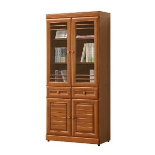 【唯熙傢俱】奧莉薇樟木色2.7尺書櫃(書櫃 書櫥 抽屜書櫃 抽屜櫃 收納櫃 置物櫃)