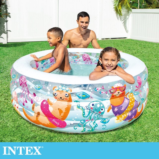 【INTEX】海洋動物戲水游泳池152x56cm 360L 適用6歲+(58480NP)