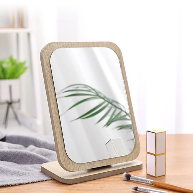 【JOEKI】木質摺疊鏡子大號-MZ0035(日式簡約木質化妝鏡 木質化妝鏡)