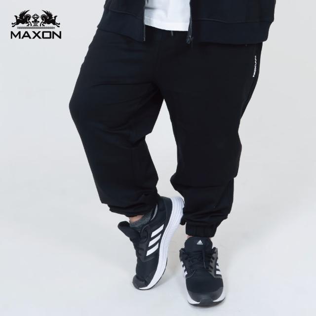 【MAXON 馬森大尺碼】黑色高彈性棉質束口褲2L~4L(86645-88)