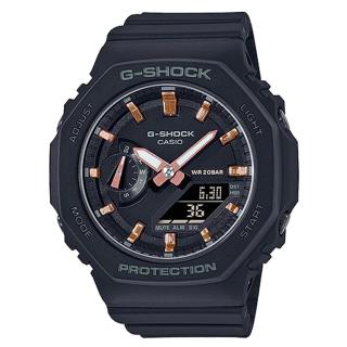 【CASIO 卡西歐】G-SHOCK 雙顯女錶 樹脂錶帶 黑 防水200米 GMA-S2100(GMA-S2100-1A)
