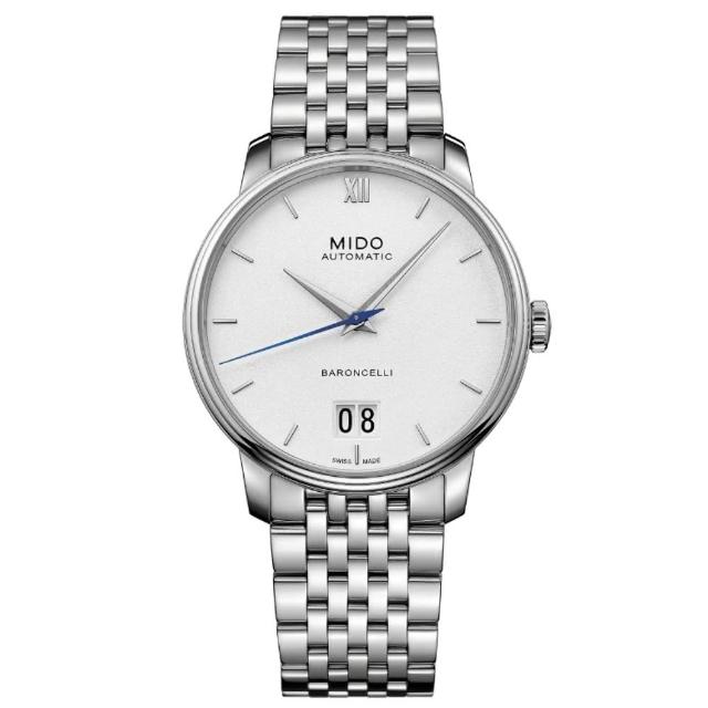 【MIDO 美度】BARONCELLI BIG DATE 永恆系列 大日期窗機械腕錶 禮物推薦 畢業禮物(M0274261101800)