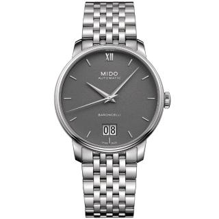 【MIDO 美度】BARONCELLI BIG DATE 永恆系列 大日期窗機械腕錶 禮物推薦 畢業禮物(M0274261108800)