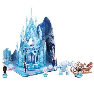 【TDL】冰雪奇緣艾莎安娜公主立體城堡場景拼圖玩具 621069(平輸品)