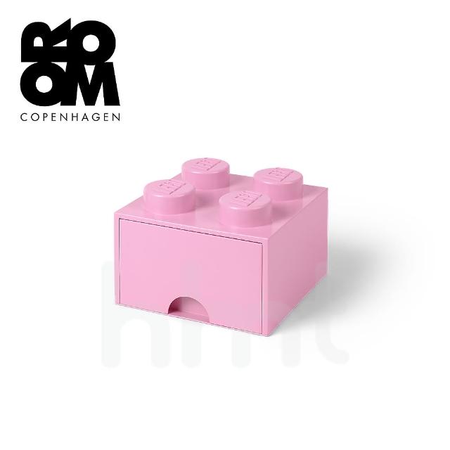 【LEGO 樂高】Room Copenhagen LEGO☆ Storage Brick 4樂高積木經典方塊四抽屜盒-粉紅色(樂高玩具收納盒)
