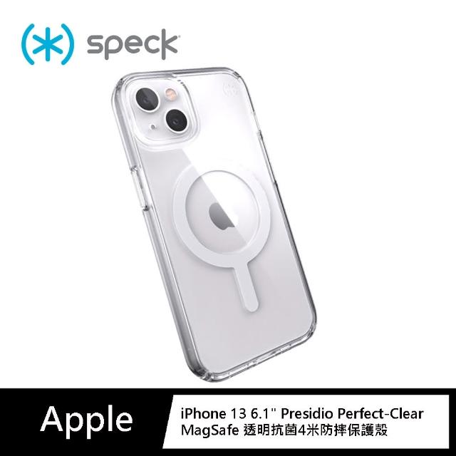 【Speck】iPhone 13 6.1” Presidio 透明抗菌4米防摔保護殼(Perfect-Clear MagSafe)