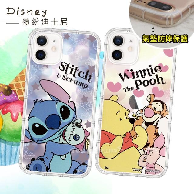 【Disney 迪士尼】iPhone 12 / 12 Pro 6.1吋 共用 繽紛空壓安全手機殼