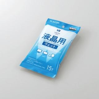 【ELECOM】無酒精液晶螢幕擦拭巾隨身包(15枚)