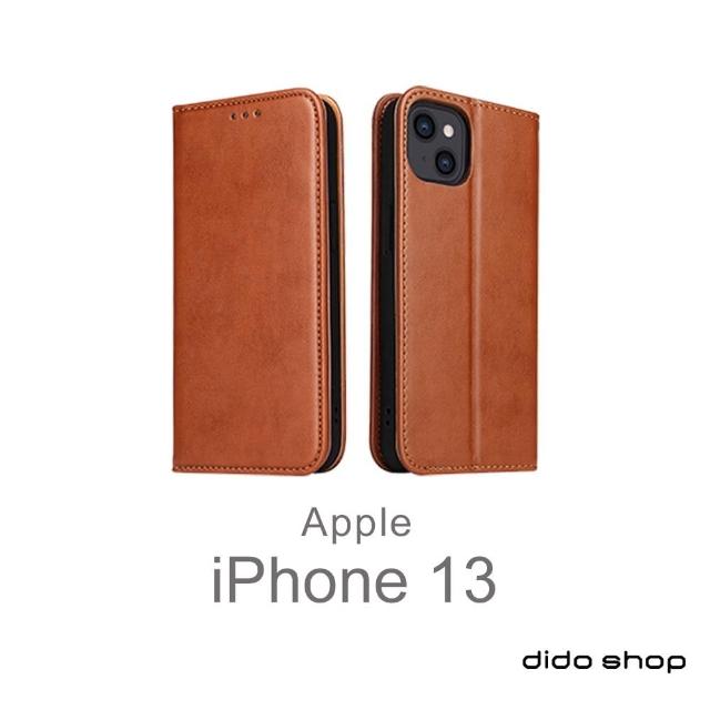 【Didoshop】iPhone 13 6.1吋 PU仿皮可插卡翻蓋手機皮套(FS225)