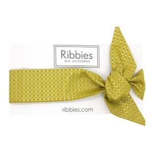 【Ribbies】成人蝴蝶結髮帶金色幾何圖形(髮帶)