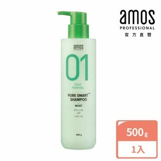 【amos professional】01 潔淨去屑滋潤洗髮精 500g(保濕/柔順/改善頭皮環境)
