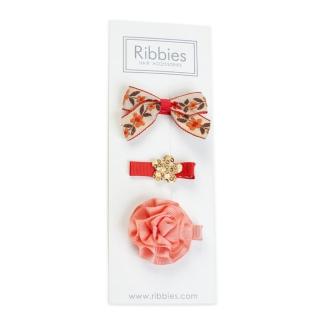 【Ribbies】綜合緞帶3入組-Annabelle(髮夾)