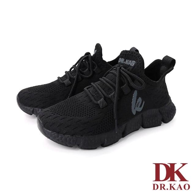 【DK 高博士】潮流輕量飛織氣墊女鞋 73-1174-90 黑色