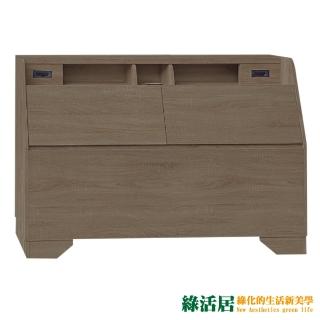 【綠活居】艾梅歐 現代5尺雙人床頭箱(三色可選)