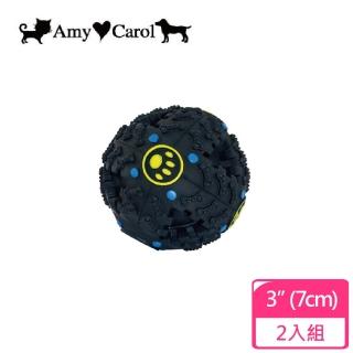 【Amy Carol】育智健身球-黑色3吋7cm-2入組 （BD642176）(狗玩具/啾啾玩具)