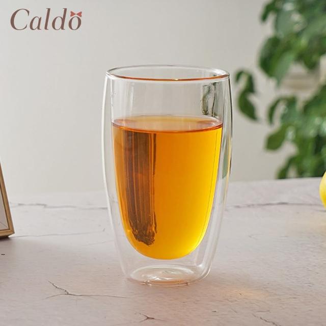 【Caldo 卡朵生活】輕美學雙層隔熱玻璃水杯 450ml