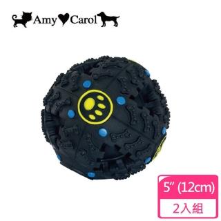 【Amy Carol】育智健身球-黑色5吋12cm-2入組 （BD642169）(狗玩具/啾啾玩具)