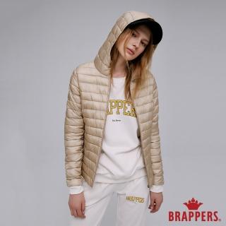 【BRAPPERS】女款 短版仿絨棉連帽外套(淺卡其)