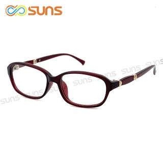 【SUNS】老花眼鏡 簡約典雅紅框 時尚新潮流精品老花眼鏡 佩戴舒適 閱讀眼鏡