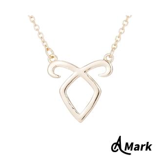 【A MARK】白鋼項鍊 符號項鍊 聖杯項鍊/神秘符號幾何聖杯線條造型白鋼項鍊(3色任選)