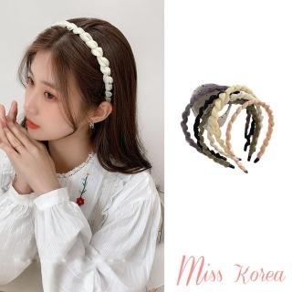 【MISS KOREA】網紗髮箍 麻花髮箍/韓國設計法式復古網紗麻花甜美髮箍(4色任選)
