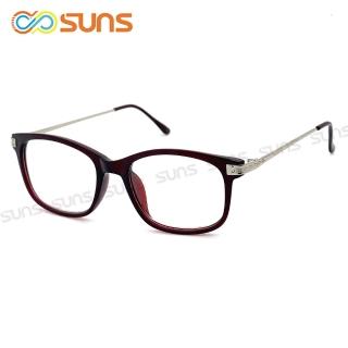 【SUNS】老花眼鏡 簡約酒紅細框 時尚新潮流精品輕巧老花 佩戴舒適 閱讀眼鏡