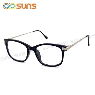 【SUNS】老花眼鏡 簡約黑細框 時尚新潮流精品輕巧老花 佩戴舒適 閱讀眼鏡