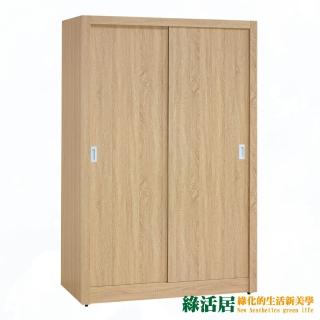【綠活居】瓜拉尼 時尚4.1尺推門衣櫃/收納櫃(六色可選)