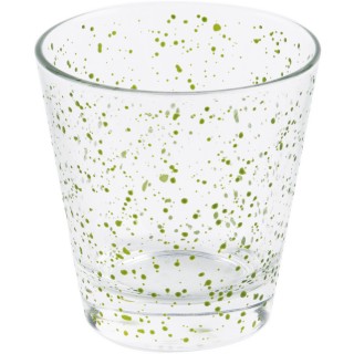 【EXCELSA】廣口玻璃杯 綠點250ml(水杯 茶杯 咖啡杯)