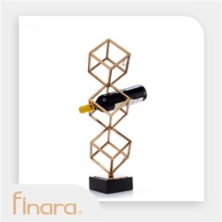 【Finara 費納拉】歐基里德創意幾何紅酒架(3瓶組)