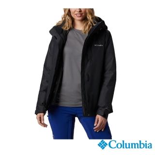 【Columbia 哥倫比亞 官方旗艦】女款-Omni-Tech防水保暖兩件式外套-黑色(UWR06350BK / 保暖.防水.兩件式)