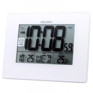 【SEIKO 精工】精工簡約數位桌/掛式鬧鐘SK048(白色-QHL057W)