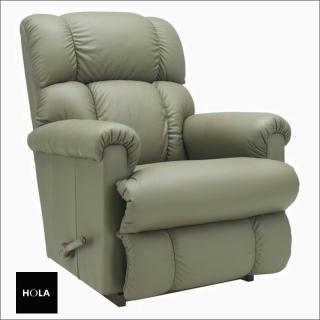 【HOLA】La-Z-Boy 單人全牛皮沙發/搖椅式休閒椅10T512-深褐色(10T512-深褐色)