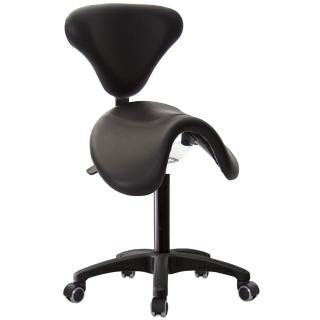 【GXG 吉加吉】大馬鞍 工作椅 加椅背 塑膠腳/防刮輪(TW-81T4 EX)