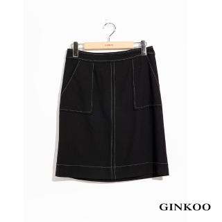 【GINKOO 俊克】俐落斜紋窄裙